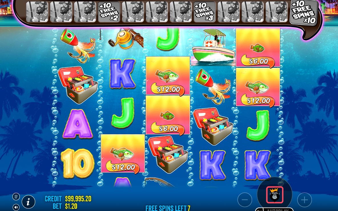 Free Spins : WILD pêcheur et symboles MONEY